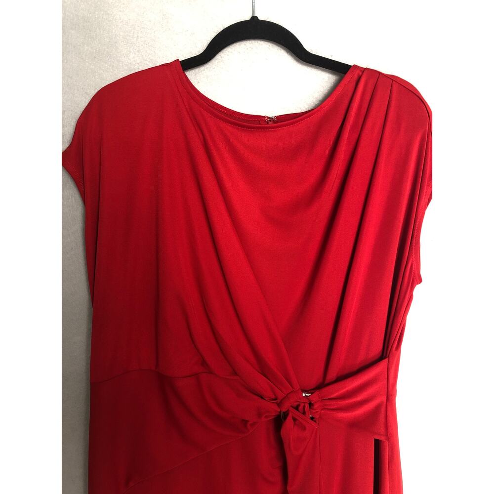 Lauren Ralph Lauren Gervas Short Sleeve Dress Red Women's Size 16 NEW - Picture 3 of 10